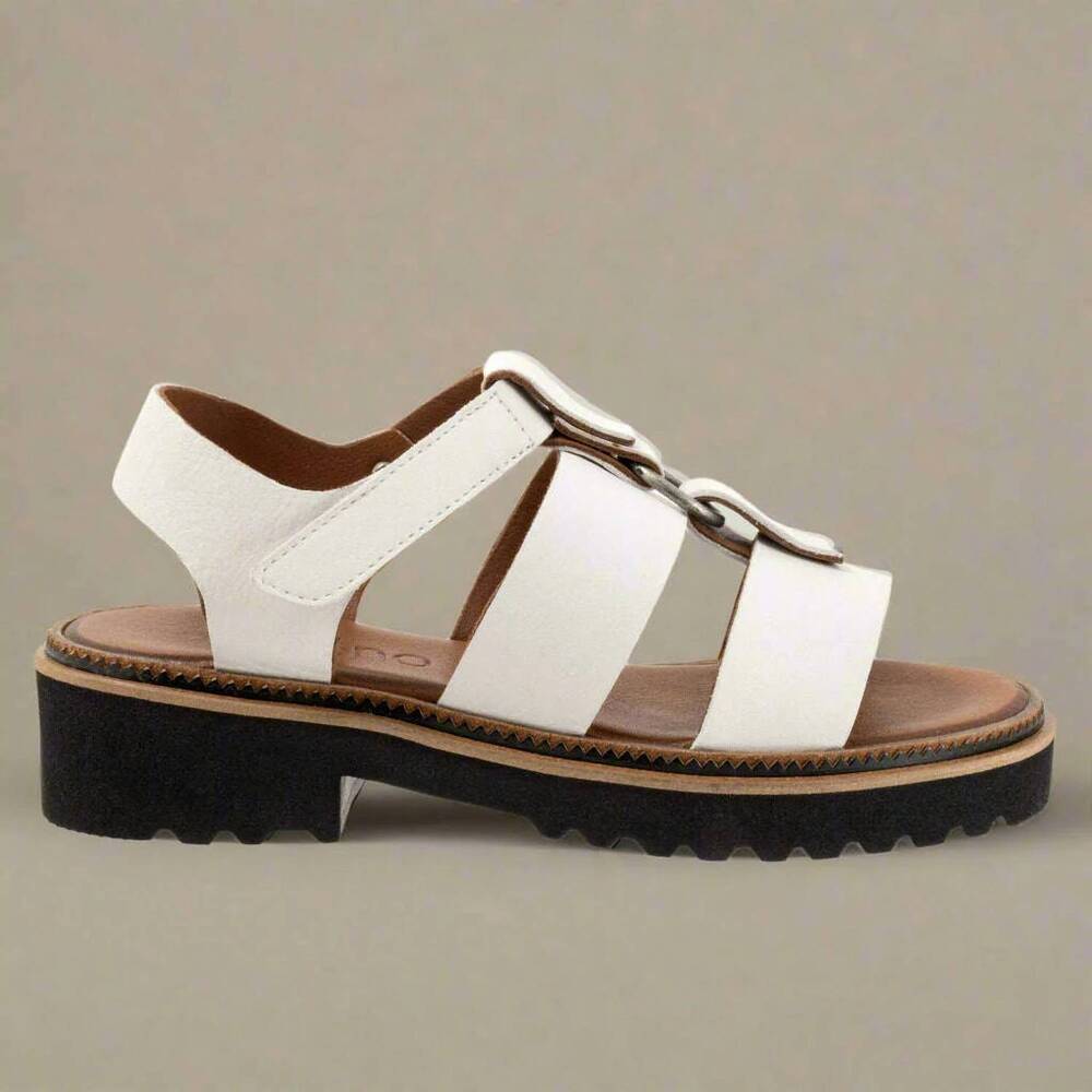 NEW BUENO women's athena sandal in ice white